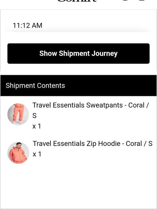 NWOT Women's Comfrt Sweat Set In Coral Size Small - Picture 4 of 4